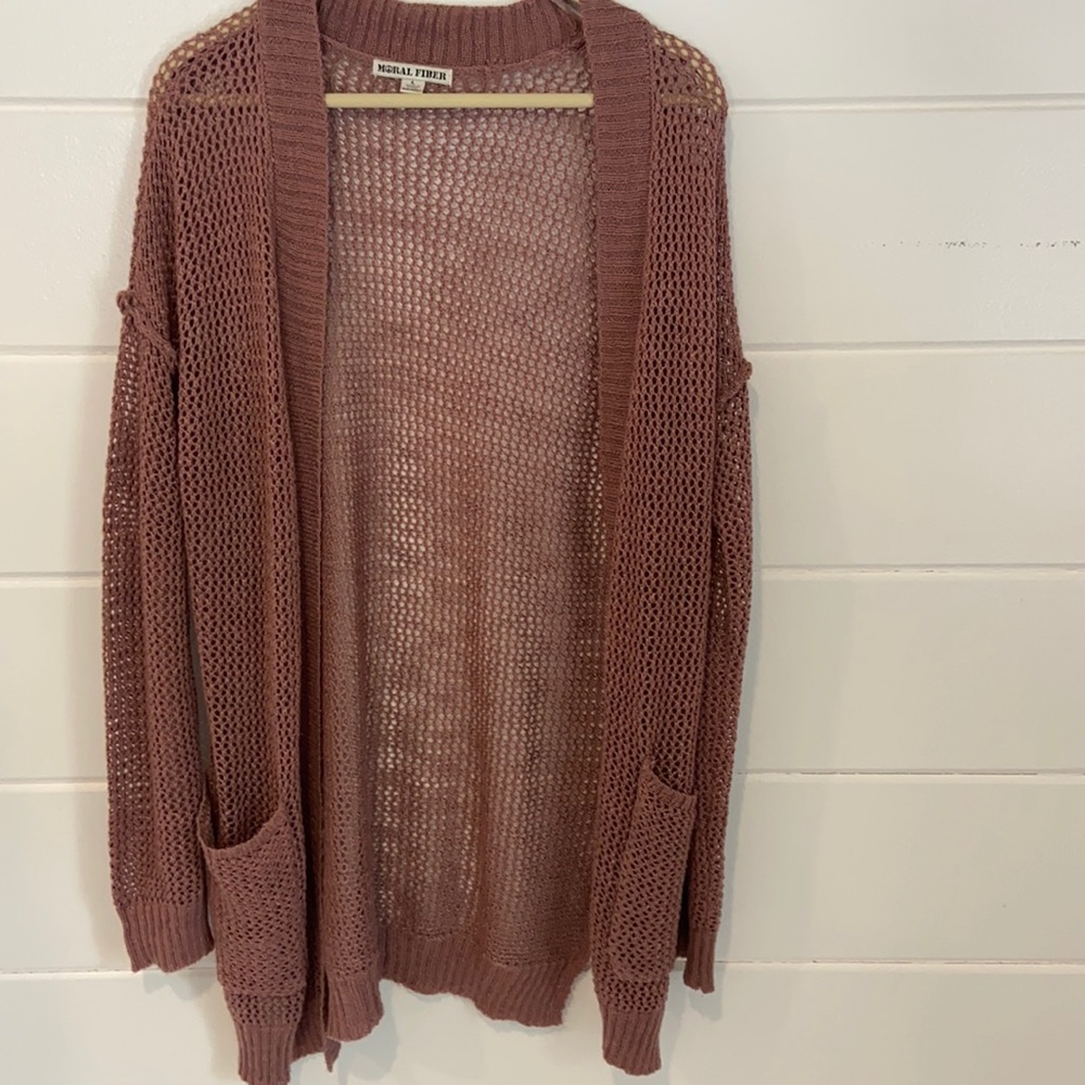 Purple Cardigan Sweater